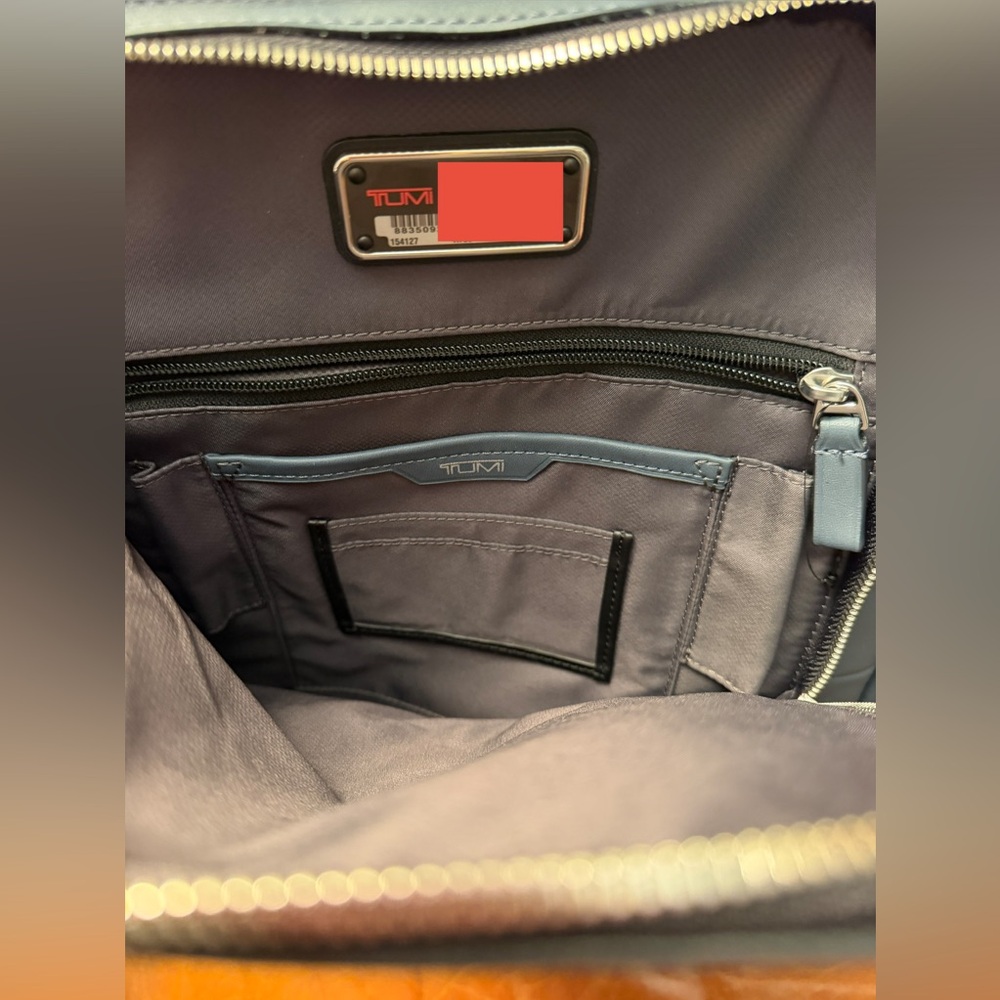 NWOT Tumi Harrison Bradner IV Leather Backpack in Pavement Bomb - Picture 11 of 15